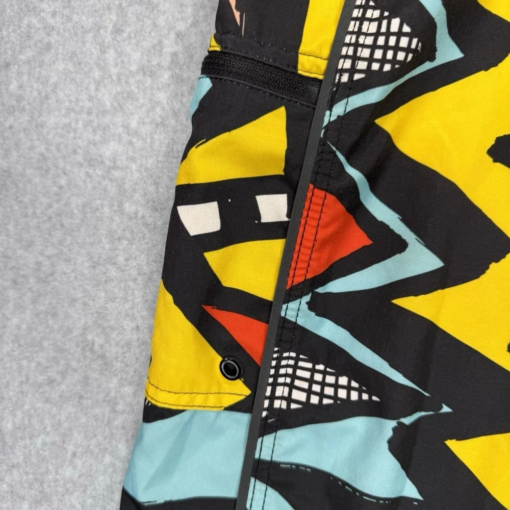 Nike 6.0 Boardshorts Size 38 Geometric Abstract Multicolor‎ Surf Swim Drawstring